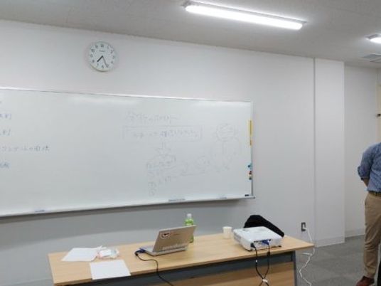 ホワイトボードのある多目的室