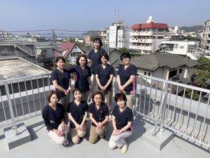 スタッフ集合の屋上  