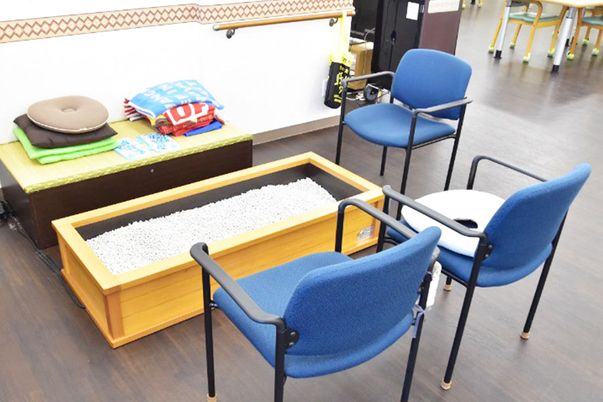 リハビリ用の器具がある訓練室