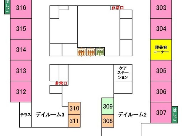 3階フロア図 内観 3階フロアの詳細な案内図です。各部屋や設備の配置が一目でわかります。