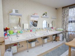 洗面所の明るい一角