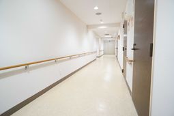 清潔な施設の廊下