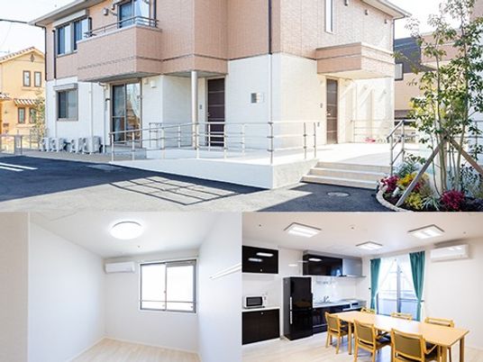 明るい建物外観  