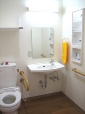 清潔なトイレの一角