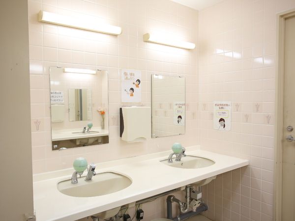 清潔な洗面台と鏡