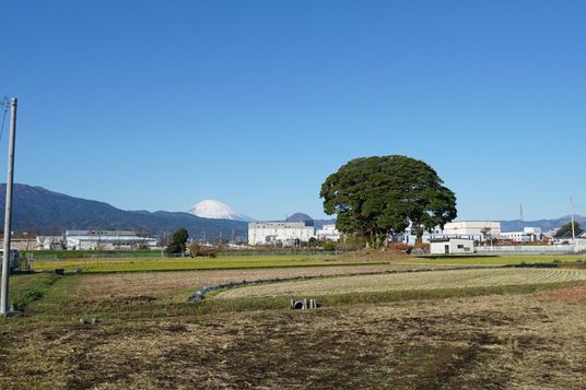富士山と郊外の風景