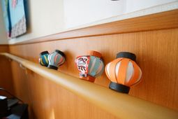 和風の装飾が施された廊下