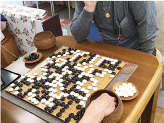 対局を楽しむ場面