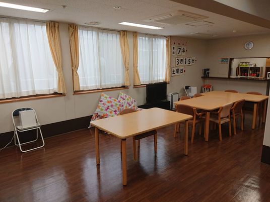 自然光が差し込むエリア