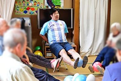 グループ体操の様子