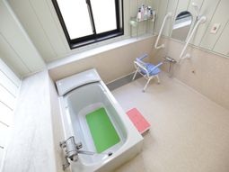 清潔なバリアフリー浴室