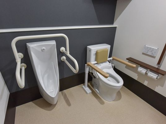 手すり付きトイレの内観