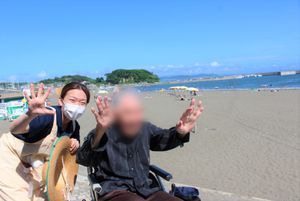 海辺でのリラックス