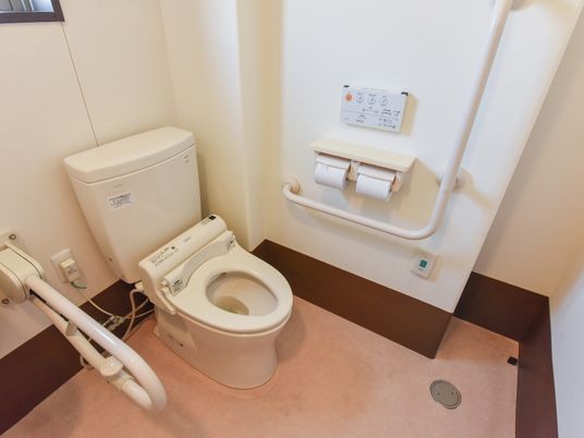 バリアフリー設計のトイレ
