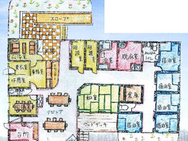 穏やかな居室の配図 居室 ゆったりとした配置の居室は、プライバシーを大切にしつつ、快適な生活空間を提供しています。