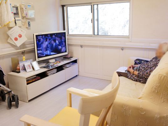 居室の一角とテレビ