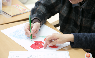 創作活動中の様子