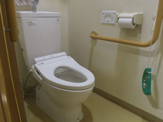 手すり付きのトイレ