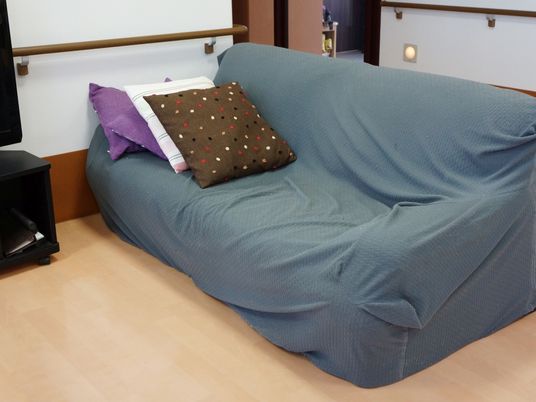 ソファとクッションの居室
