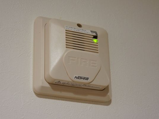 稼働中の火災報知器