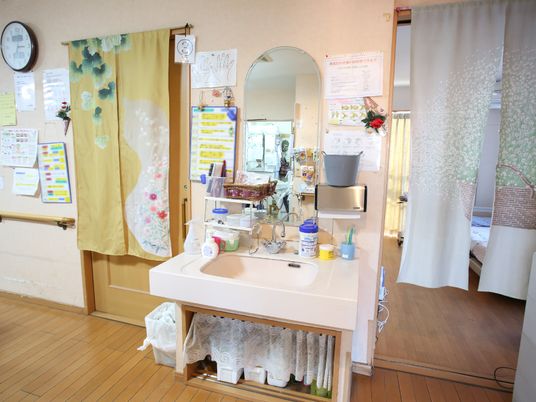 洗面台と鏡の設備