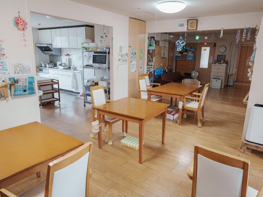 ゆとりある食堂空間