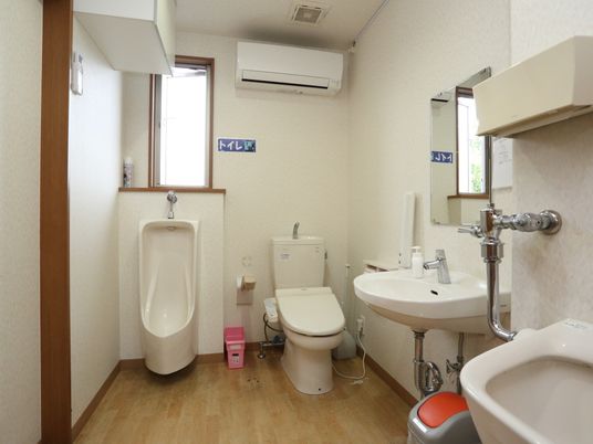 清潔なトイレの一角