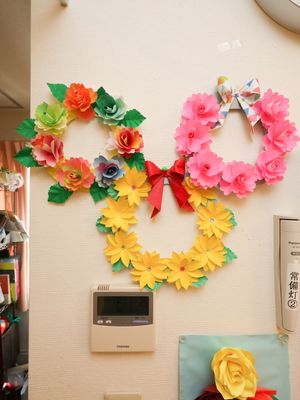 色鮮やかな壁飾り