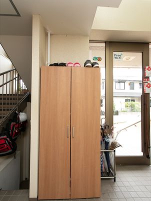 エントランスの備品整理