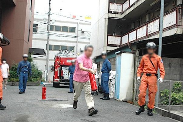 避難訓練の様子