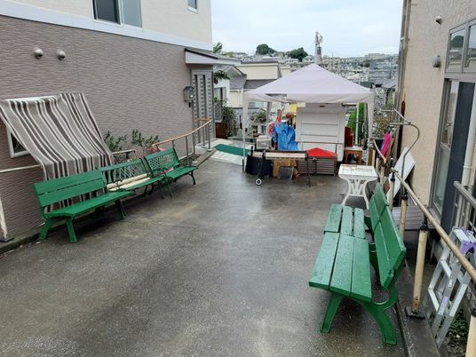 屋外の休憩場所概観