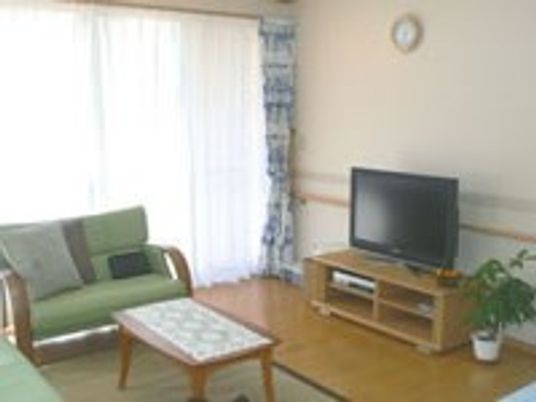 明るい居間とテレビ