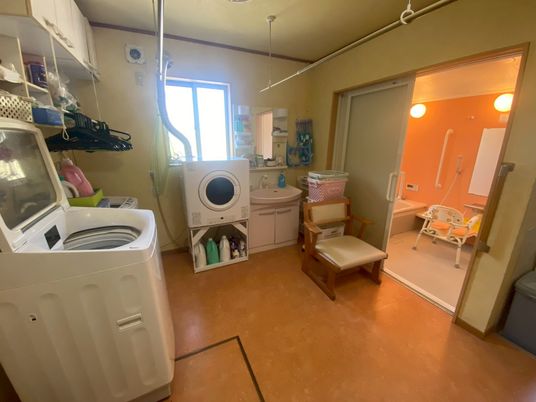 洗濯設備と室内