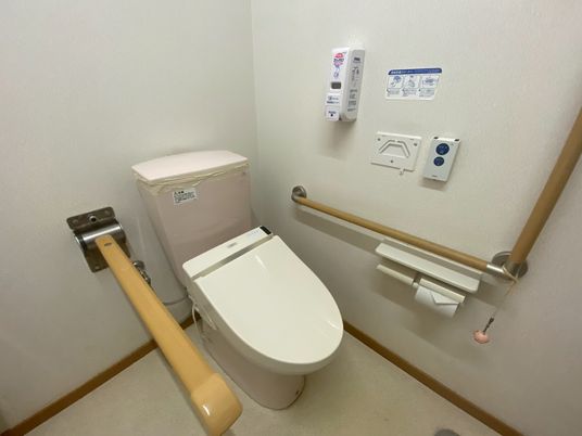 手すり付きのトイレ