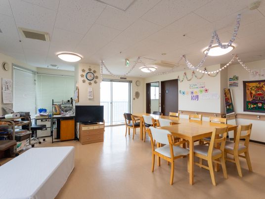 明るい共有スペース