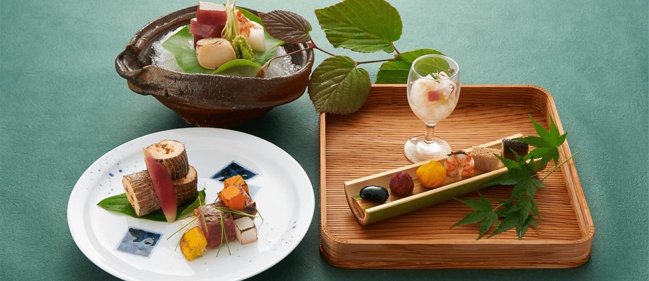 美しい盛り付けの料理