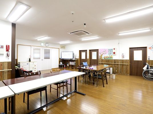 明るい共有スペース