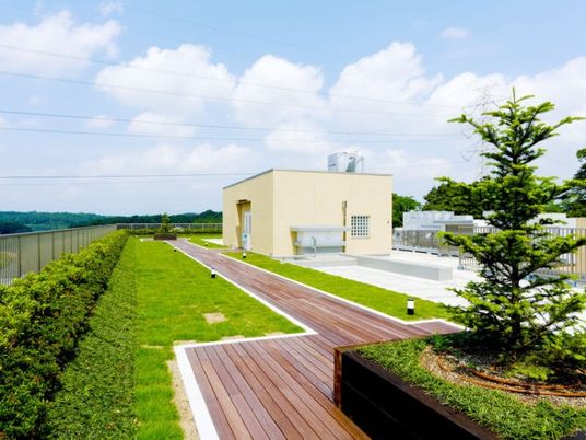 庭園のある屋上庭園  