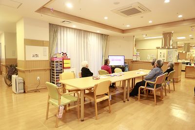 明るい共有スペース