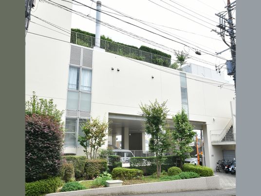 建物外観と植栽の庭  