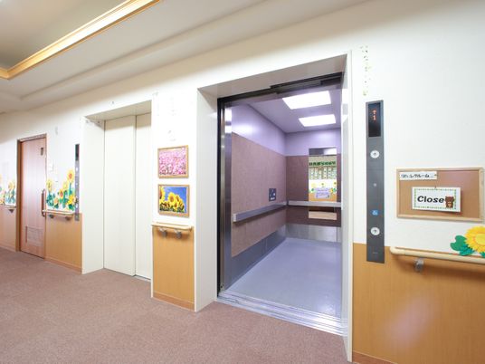 清潔な廊下とエレベーター