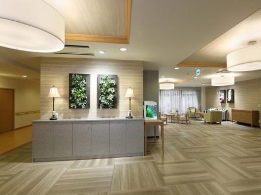 明るい共有スペースの様子