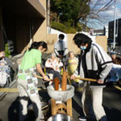 餅つきイベントの様子