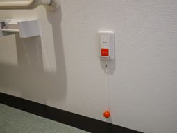呼び出しボタンのある壁  