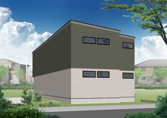 緑に囲まれた外観  