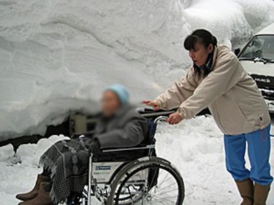 冬の訪問支援の様子