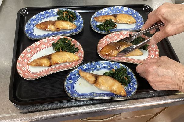 手料理の盛り付け