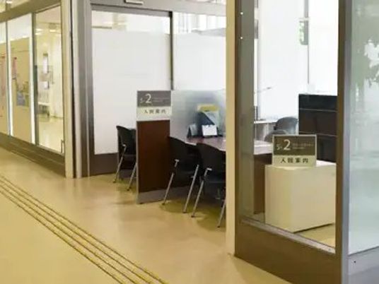 案内表示のある廊下  