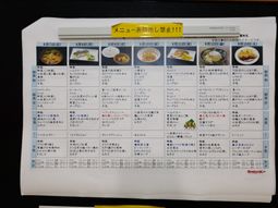 献立表の掲示物