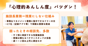 相談するスタッフと利用者  
